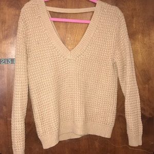 Forever 21 Tan v-neck sweater